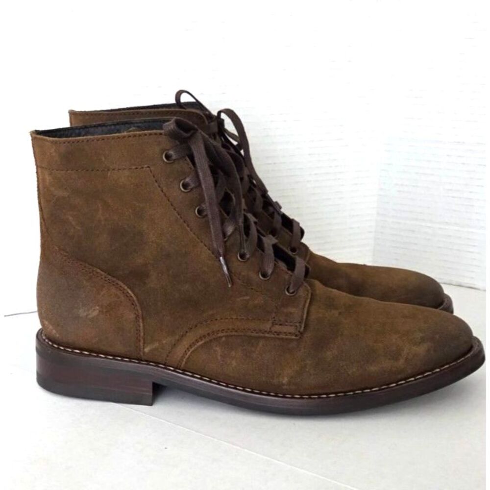 Thursday Boot Co President Mens Lace Up Ankle Boots Sz 11 Mocha Suede Plain Toe